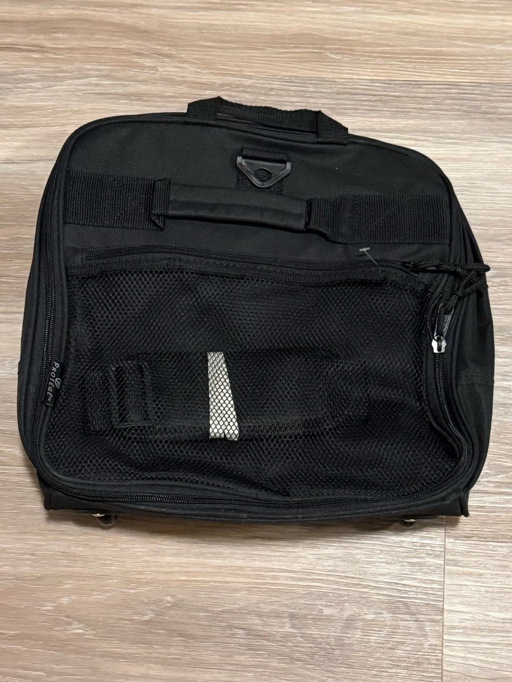 Protege | Black Collapsible Rolling Travel Duffle Bag with Side Mesh Pockets